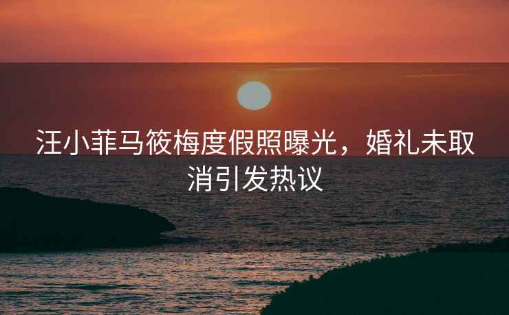 汪小菲馬筱梅度假照曝光，婚禮未取消引發(fā)熱議