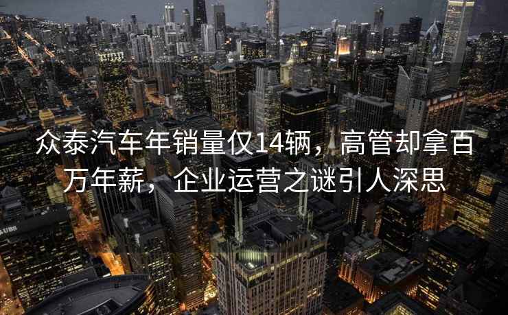 眾泰汽車(chē)年銷(xiāo)量?jì)H14輛，高管卻拿百萬(wàn)年薪，企業(yè)運營(yíng)之謎引人深思