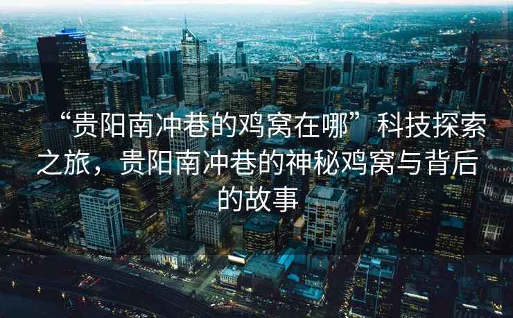 “貴陽(yáng)南沖巷的雞窩在哪”科技探索之旅，貴陽(yáng)南沖巷的神秘雞窩與背后的故事