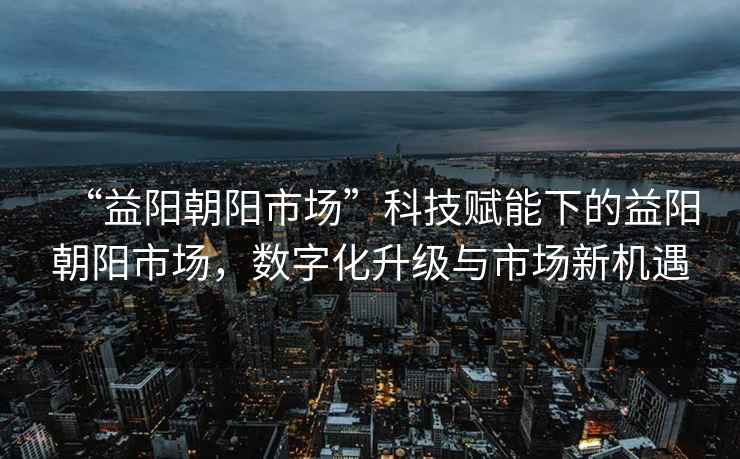 “益陽(yáng)朝陽(yáng)市場(chǎng)”科技賦能下的益陽(yáng)朝陽(yáng)市場(chǎng)，數字化升級與市場(chǎng)新機遇