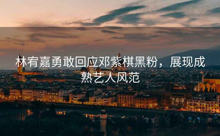 林宥嘉勇敢回應鄧紫棋黑粉，展現成熟藝人風(fēng)范
