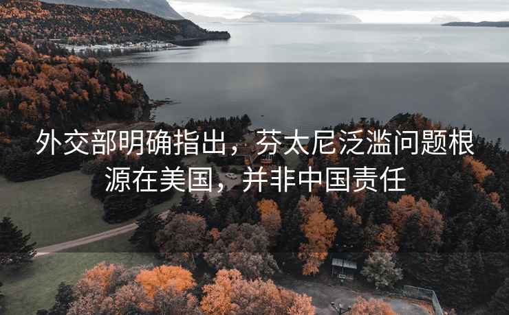 外交部明確指出，芬太尼泛濫問(wèn)題根源在美國，并非中國責任