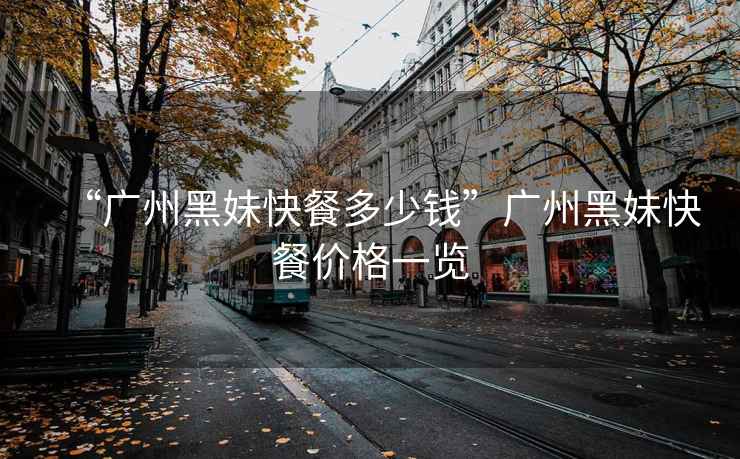 “廣州黑妹快餐多少錢(qián)”廣州黑妹快餐價(jià)格一覽