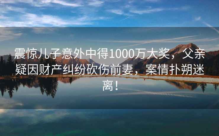 震驚兒子意外中得1000萬(wàn)大獎，父親疑因財產(chǎn)糾紛砍傷前妻，案情撲朔迷離！