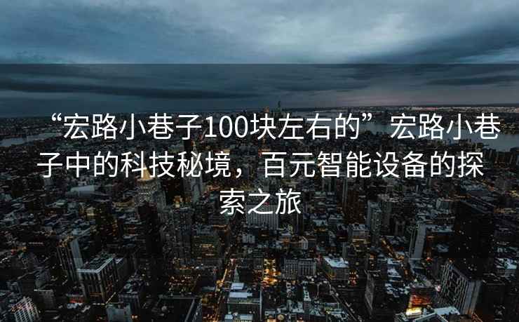 “宏路小巷子100塊左右的”宏路小巷子中的科技秘境，百元智能設備的探索之旅