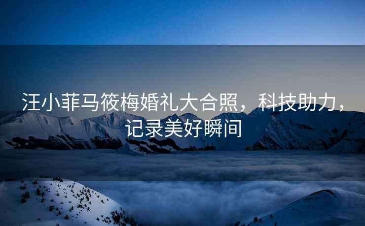 汪小菲馬筱梅婚禮大合照，科技助力，記錄美好瞬間