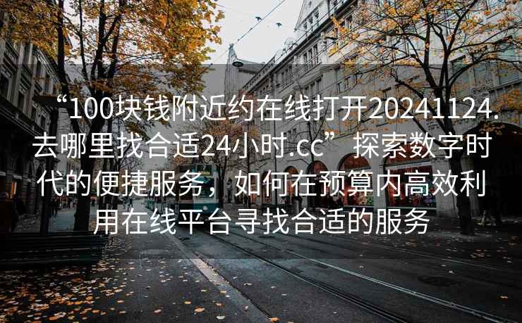 “100塊錢(qián)附近約在線(xiàn)打開(kāi)20241124.去哪里找合適24小時(shí).cc”探索數字時(shí)代的便捷服務(wù)，如何在預算內高效利用在線(xiàn)平臺尋找合適的服務(wù)