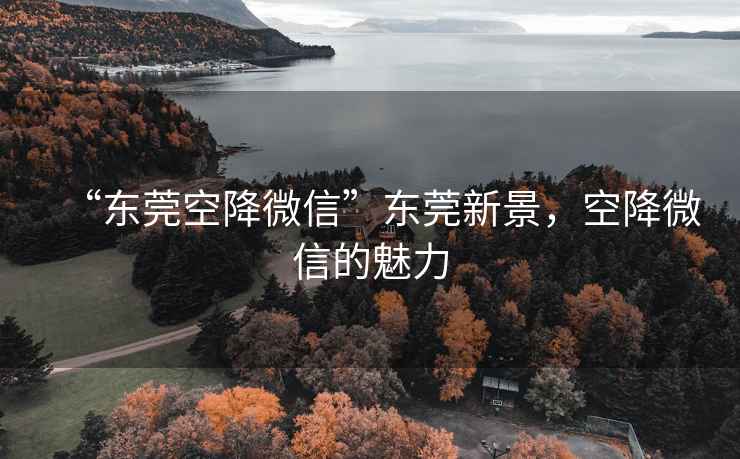“東莞空降微信”東莞新景，空降微信的魅力