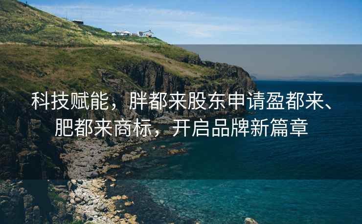 科技賦能，胖都來(lái)股東申請盈都來(lái)、肥都來(lái)商標，開(kāi)啟品牌新篇章