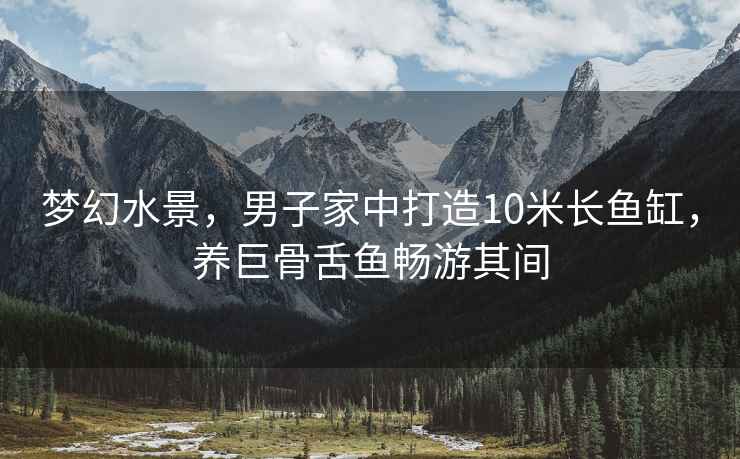 夢(mèng)幻水景，男子家中打造10米長(cháng)魚(yú)缸，養巨骨舌魚(yú)暢游其間