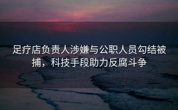 足療店負責人涉嫌與公職人員勾結被捕，科技手段助力反腐斗爭