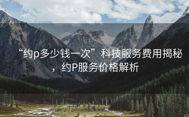 “約p多少錢(qián)一次”科技服務(wù)費用揭秘，約P服務(wù)價(jià)格解析