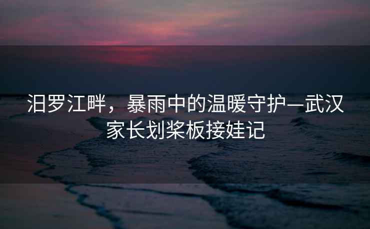 汨羅江畔，暴雨中的溫暖守護—武漢家長(cháng)劃槳板接娃記