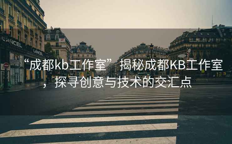 “成都kb工作室”揭秘成都KB工作室，探尋創(chuàng  )意與技術(shù)的交匯點(diǎn)