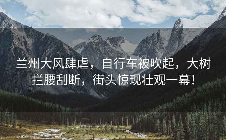 蘭州大風(fēng)肆虐，自行車(chē)被吹起，大樹(shù)攔腰刮斷，街頭驚現壯觀(guān)一幕！