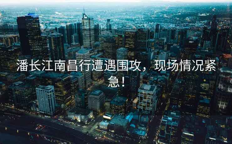 潘長(cháng)江南昌行遭遇圍攻，現場(chǎng)情況緊急！