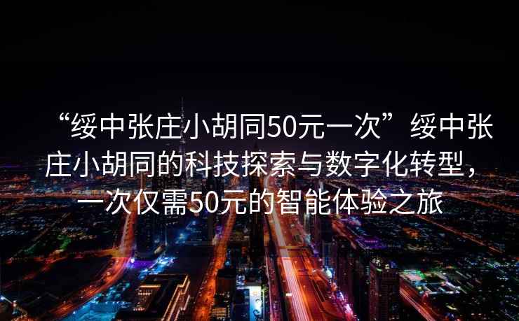 “綏中張莊小胡同50元一次”綏中張莊小胡同的科技探索與數字化轉型，一次僅需50元的智能體驗之旅