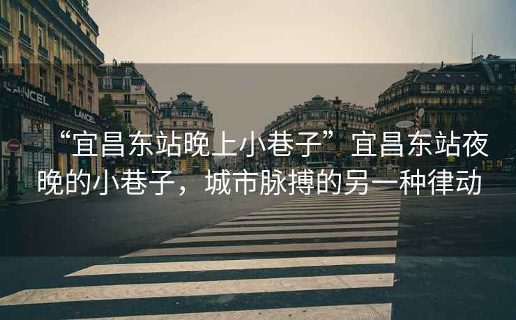 “宜昌東站晚上小巷子”宜昌東站夜晚的小巷子，城市脈搏的另一種律動(dòng)