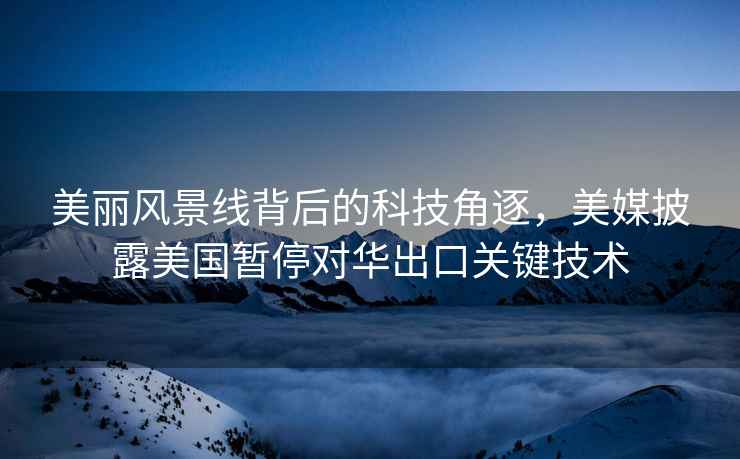 美麗風(fēng)景線(xiàn)背后的科技角逐，美媒披露美國暫停對華出口關(guān)鍵技術(shù)