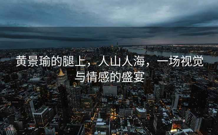 黃景瑜的腿上，人山人海，一場(chǎng)視覺(jué)與情感的盛宴