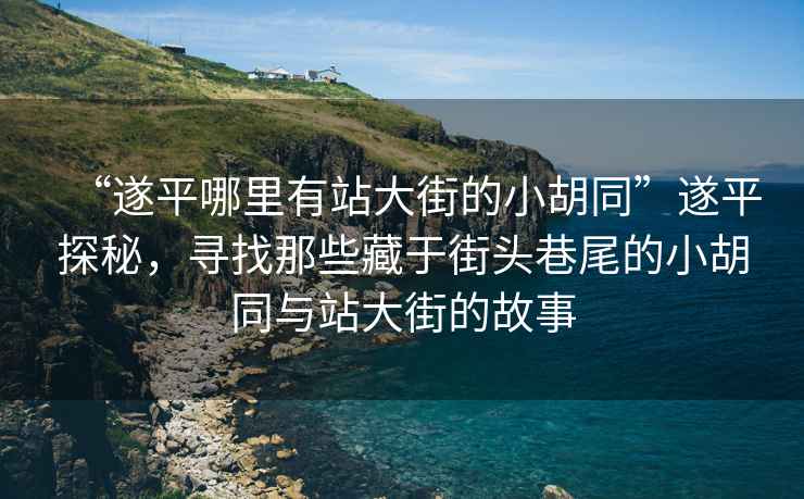 “遂平哪里有站大街的小胡同”遂平探秘，尋找那些藏于街頭巷尾的小胡同與站大街的故事