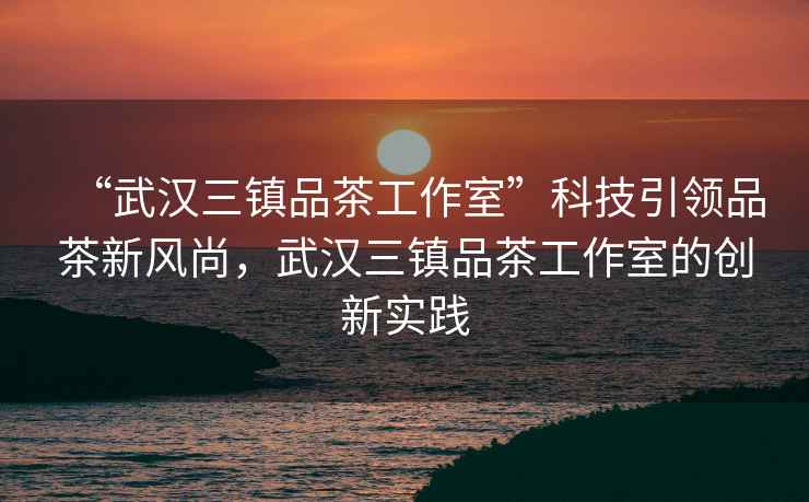 “武漢三鎮品茶工作室”科技引領(lǐng)品茶新風(fēng)尚，武漢三鎮品茶工作室的創(chuàng  )新實(shí)踐