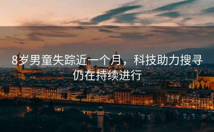 8歲男童失蹤近一個(gè)月，科技助力搜尋仍在持續進(jìn)行