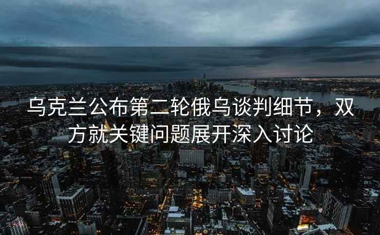 烏克蘭公布第二輪俄烏談判細節，雙方就關(guān)鍵問(wèn)題展開(kāi)深入討論