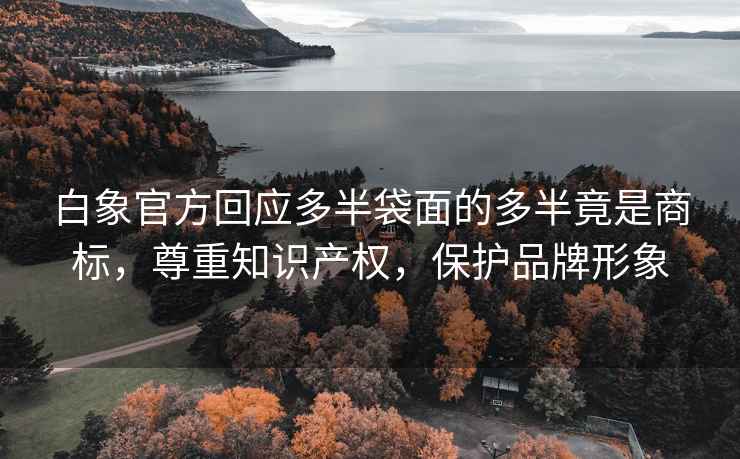 白象官方回應多半袋面的多半竟是商標，尊重知識產(chǎn)權，保護品牌形象