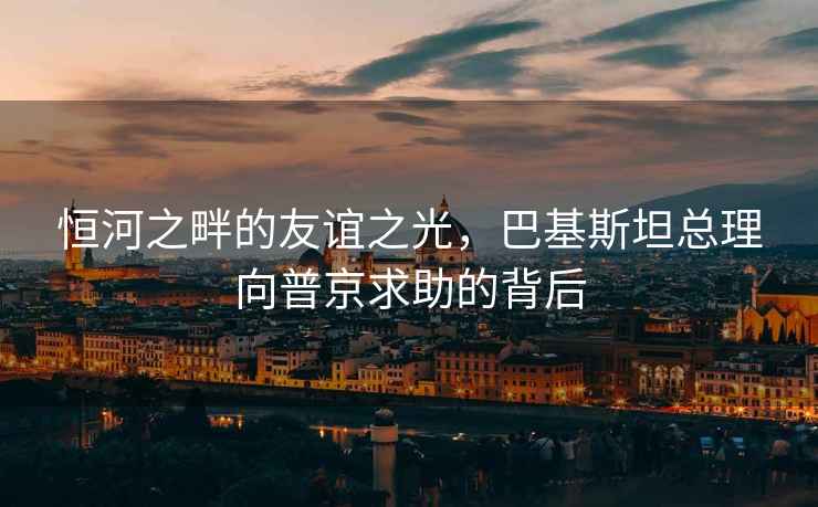 恒河之畔的友誼之光，巴基斯坦總理向普京求助的背后