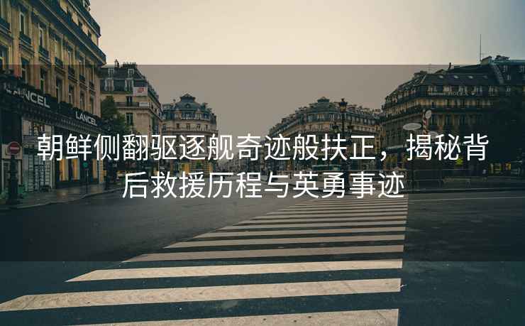 朝鮮側翻驅逐艦奇跡般扶正，揭秘背后救援歷程與英勇事跡