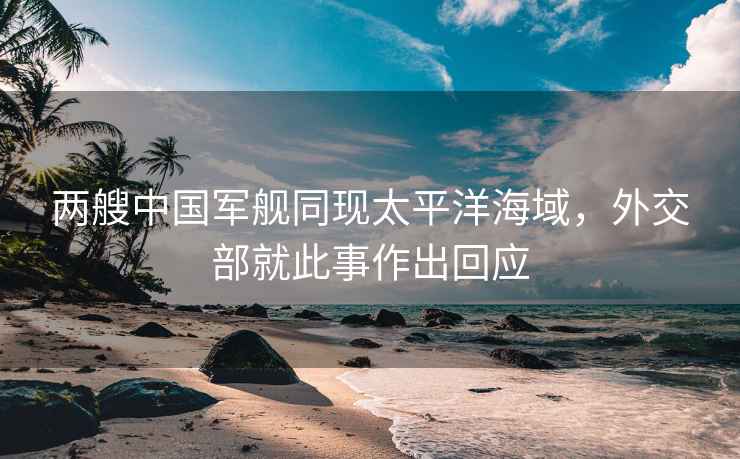 兩艘中國軍艦同現太平洋海域，外交部就此事作出回應