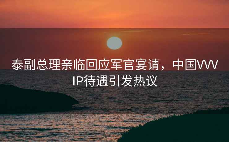 泰副總理親臨回應軍官宴請，中國VVVIP待遇引發(fā)熱議