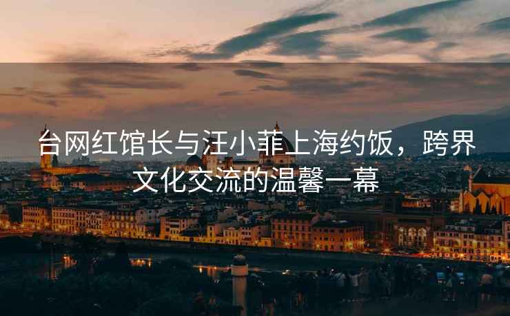臺網(wǎng)紅館長(cháng)與汪小菲上海約飯，跨界文化交流的溫馨一幕