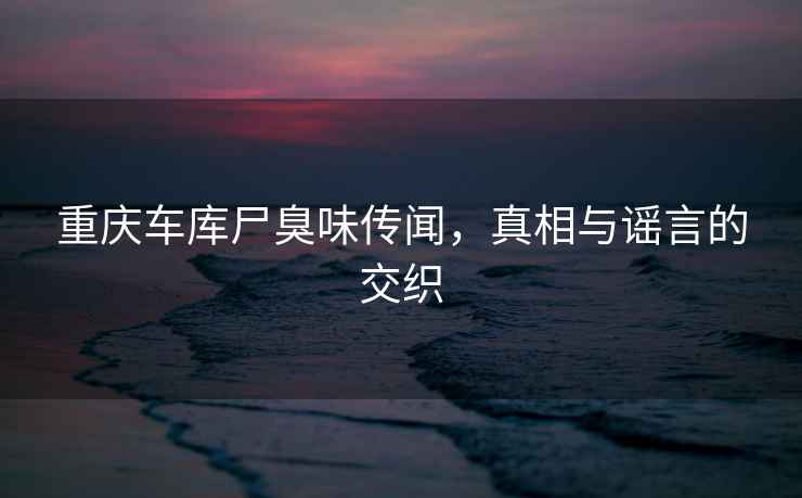 重慶車(chē)庫尸臭味傳聞，真相與謠言的交織
