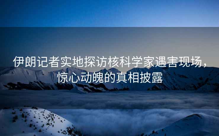 伊朗記者實(shí)地探訪(fǎng)核科學(xué)家遇害現場(chǎng)，驚心動(dòng)魄的真相披露
