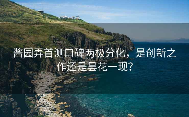 醬園弄首測口碑兩極分化，是創(chuàng  )新之作還是曇花一現？
