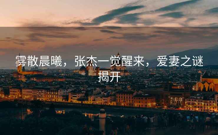 霧散晨曦，張杰一覺(jué)醒來(lái)，愛(ài)妻之謎揭開(kāi)