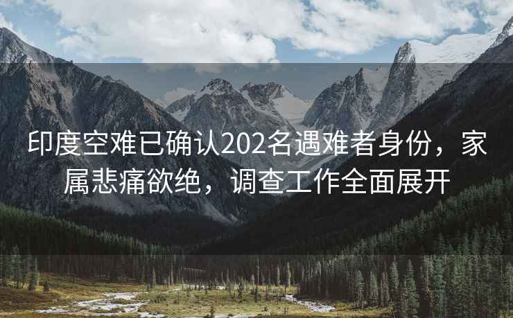 印度空難已確認202名遇難者身份，家屬悲痛欲絕，調查工作全面展開(kāi)