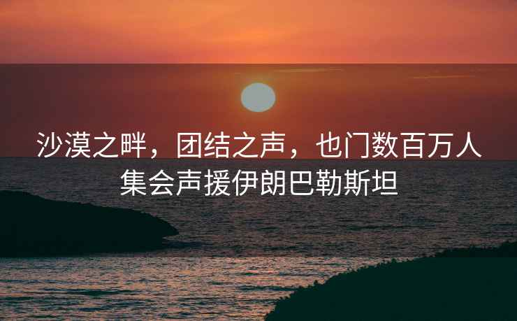 沙漠之畔，團結之聲，也門(mén)數百萬(wàn)人集會(huì )聲援伊朗巴勒斯坦