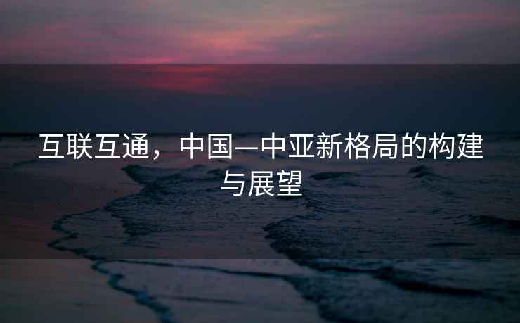 互聯(lián)互通，中國—中亞新格局的構建與展望