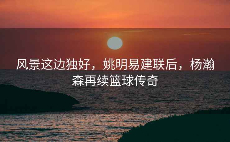 風(fēng)景這邊獨好，姚明易建聯(lián)后，楊瀚森再續籃球傳奇