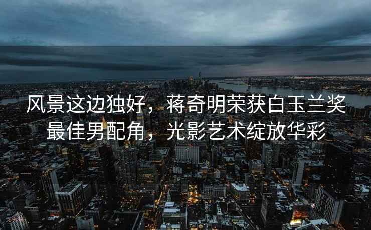 風(fēng)景這邊獨好，蔣奇明榮獲白玉蘭獎最佳男配角，光影藝術(shù)綻放華彩