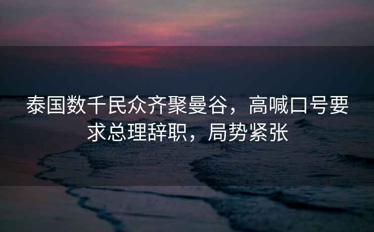 泰國數千民眾齊聚曼谷，高喊口號要求總理辭職，局勢緊張
