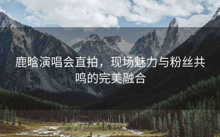 鹿晗演唱會(huì )直拍，現場(chǎng)魅力與粉絲共鳴的完美融合