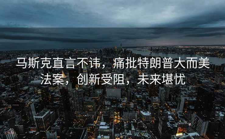 馬斯克直言不諱，痛批特朗普大而美法案，創(chuàng  )新受阻，未來(lái)堪憂(yōu)