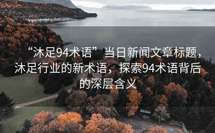 “沐足94術(shù)語(yǔ)”當日新聞文章標題，沐足行業(yè)的新術(shù)語(yǔ)，探索94術(shù)語(yǔ)背后的深層含義