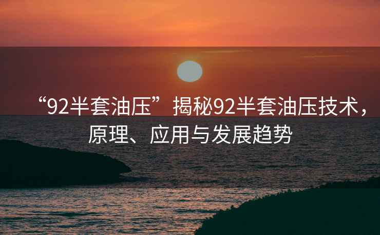 “92半套油壓”揭秘92半套油壓技術(shù)，原理、應用與發(fā)展趨勢