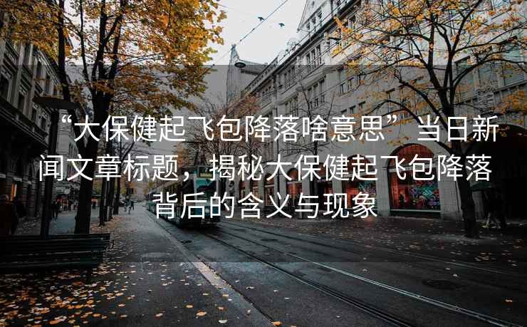“大保健起飛包降落啥意思”當日新聞文章標題，揭秘大保健起飛包降落背后的含義與現象