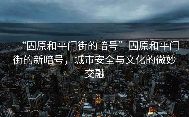 “固原和平門(mén)街的暗號”固原和平門(mén)街的新暗號，城市安全與文化的微妙交融